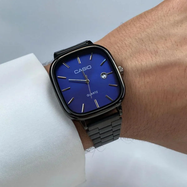 Casio Black chain blue dial (Copy)